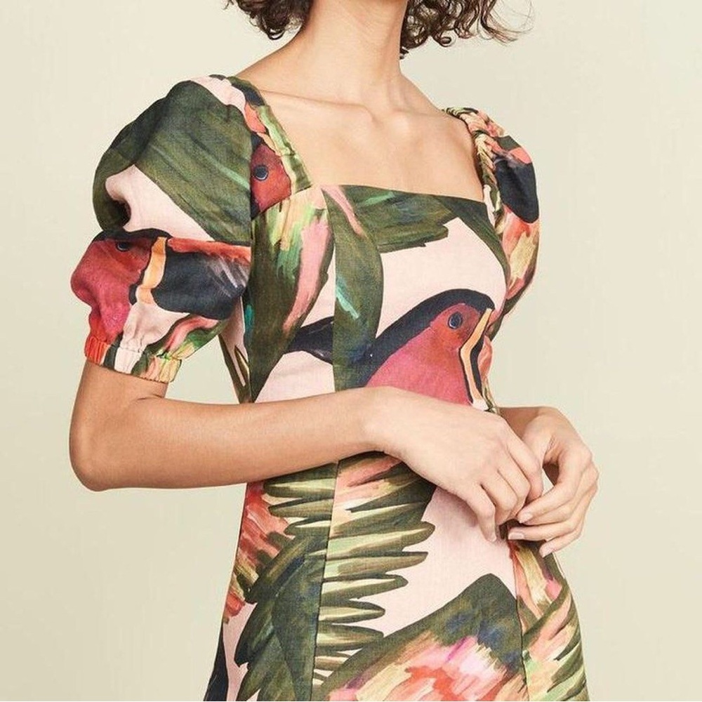 FARM Rio Colorful Puff Sleeve Mini Dress - Picture 2 of 8